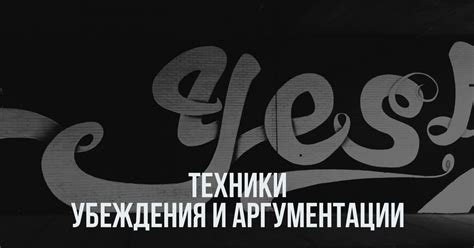 Техники убеждения и аргументации