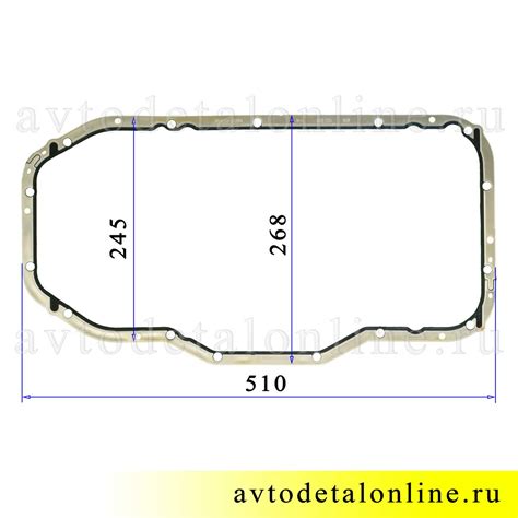 Технические характеристики прокладки поддона 409 металл