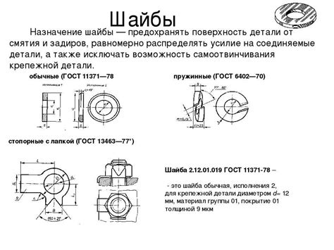 Технические характеристики шайбы