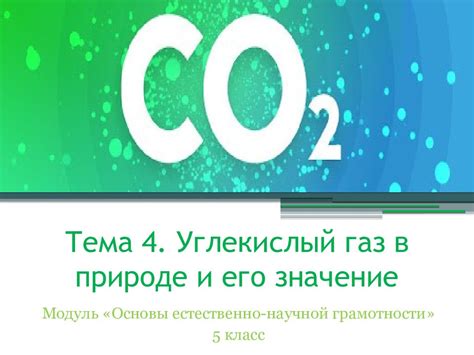 Углекислый газ в природе и промышленности