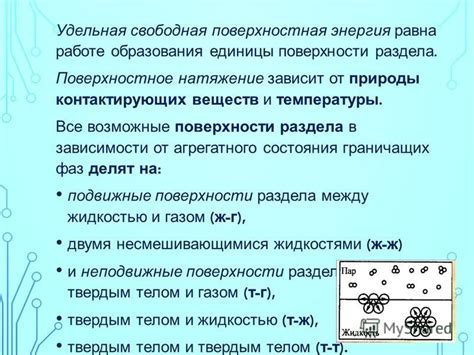 Удельная поверхностная энергия металла