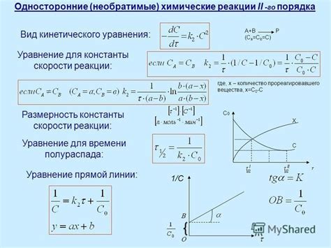 Уравнение скорости и константы