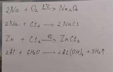Уравнения химических реакций между натрием и щелочными металлами