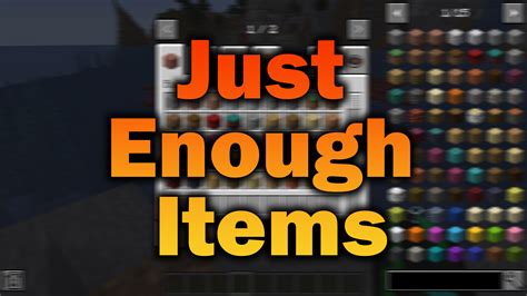 Установка мода Just Enough Items