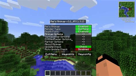 Установка мода Rei's Minimap в Майнкрафт