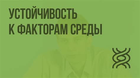 Устойчивость критическим факторам