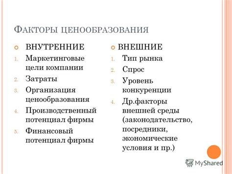 Факторы динамики цен: глобальные тренды и внутренние факторы регулирования