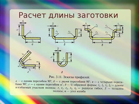 Формула расчета развертки