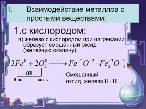 Химические реакции при смешивании металлов