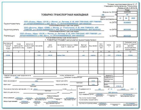 Что такое товарно транспортная накладная?