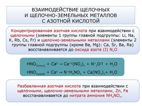 Экзотермическая реакция металлов с кислотой