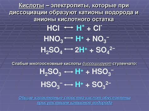  Анионы кислотного остатка - ключевые элементы электролитов 