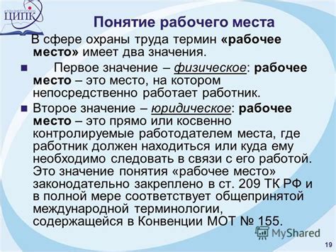  Значение рабочего места 