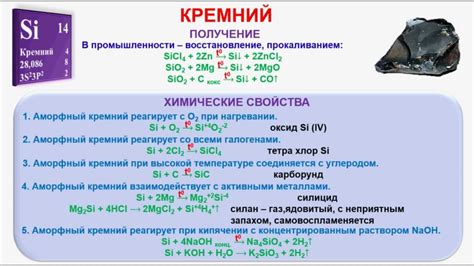  Реакция кремния с железом – образование соединения кремниеподобный карбид 